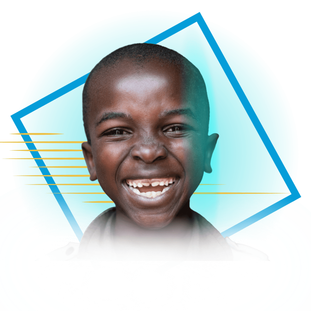 Criança moçambicana feliz